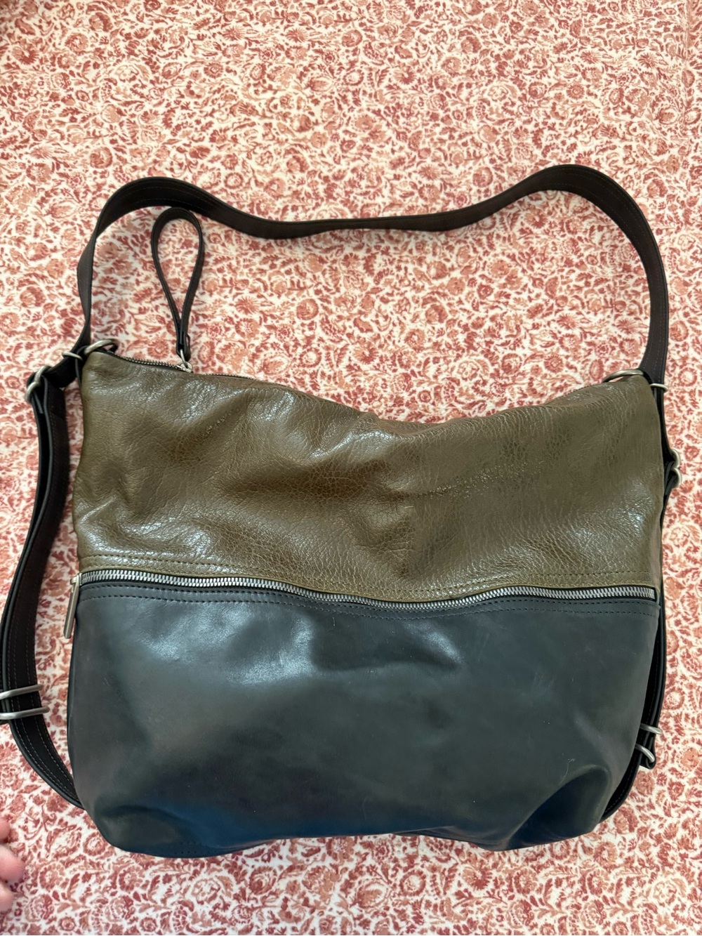 Rough & Tumble Large City Safari in Napa Olive 🫒 and Tumbled Black